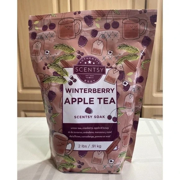 Scentsy Winterberry Apple Tea Soak Discontinued Cozy Winter Scent - Picture 2 of 6